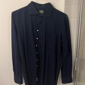Sid mashburn pique long sleeve navy
